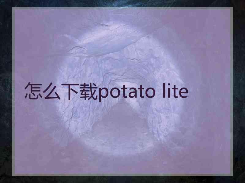 怎么下载potato lite