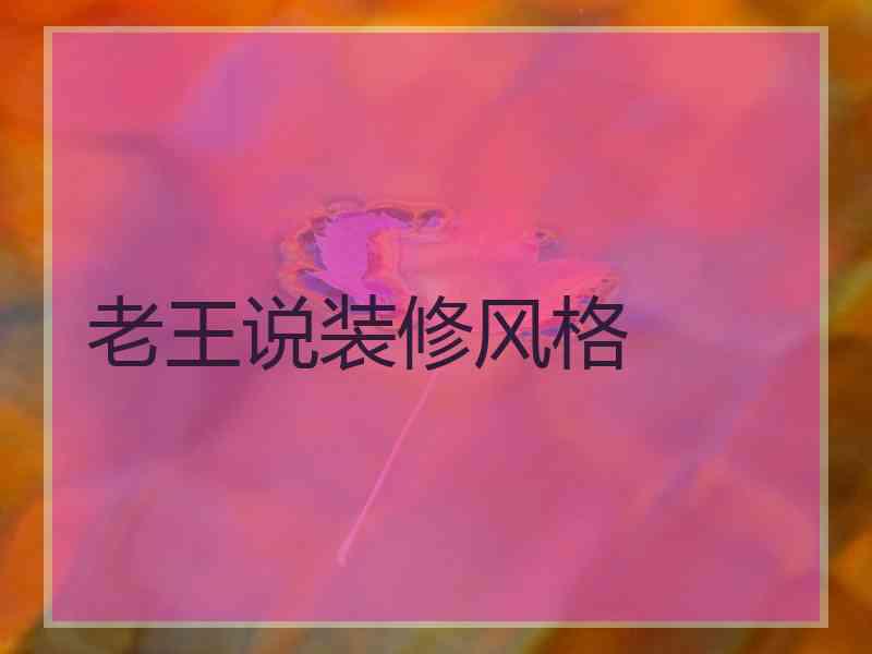 老王说装修风格