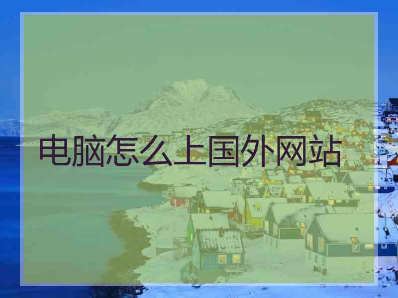 电脑怎么上国外网站