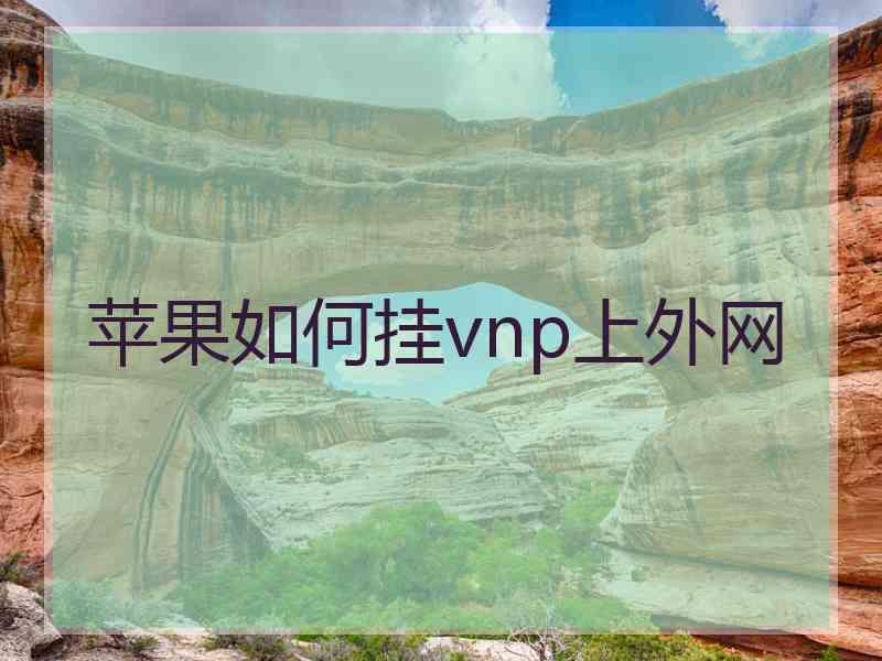 苹果如何挂vnp上外网