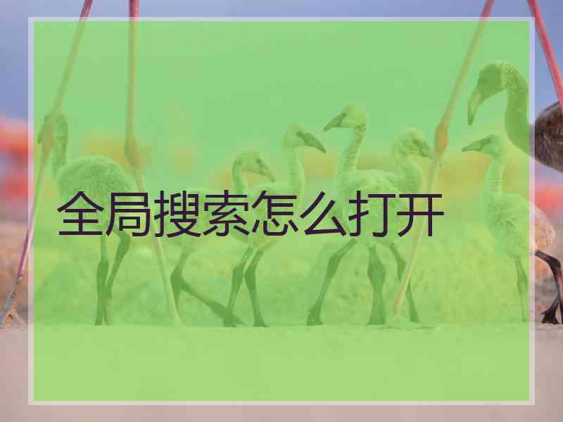 全局搜索怎么打开
