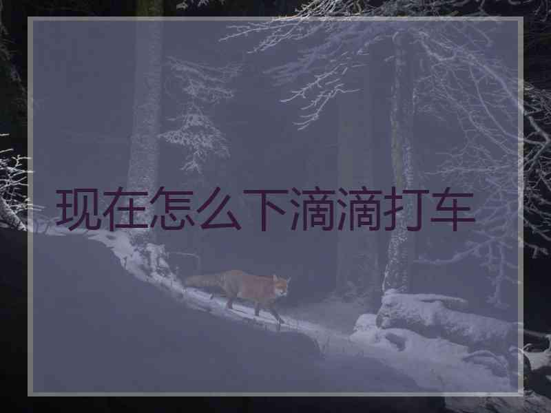 现在怎么下滴滴打车