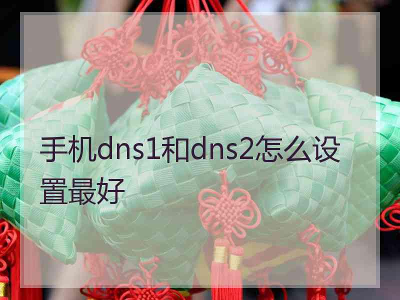 手机dns1和dns2怎么设置最好