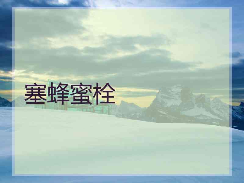 塞蜂蜜栓