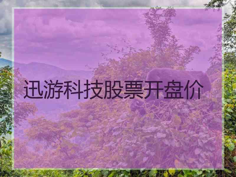 迅游科技股票开盘价