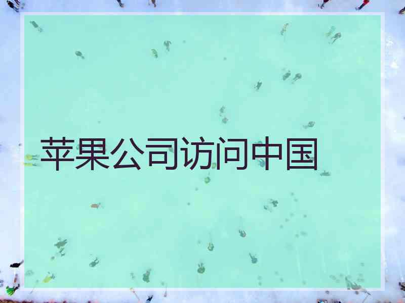 苹果公司访问中国