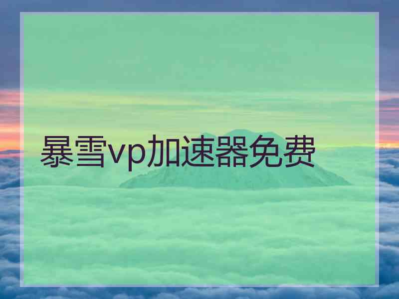 暴雪vp加速器免费