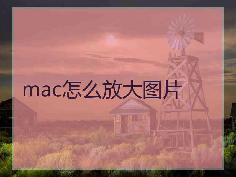 mac怎么放大图片