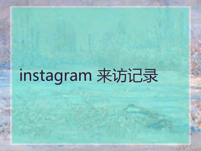 instagram 来访记录