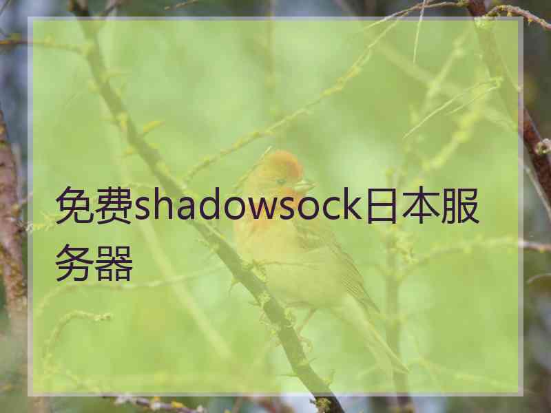 免费shadowsock日本服务器