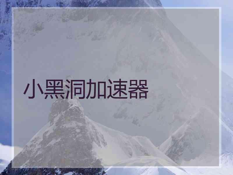 小黑洞加速器