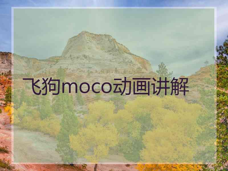 飞狗moco动画讲解