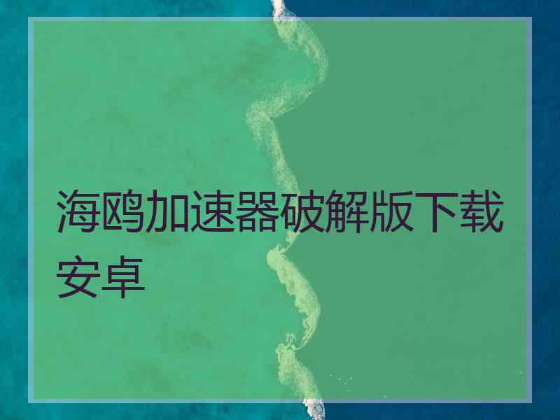 海鸥加速器破解版下载安卓