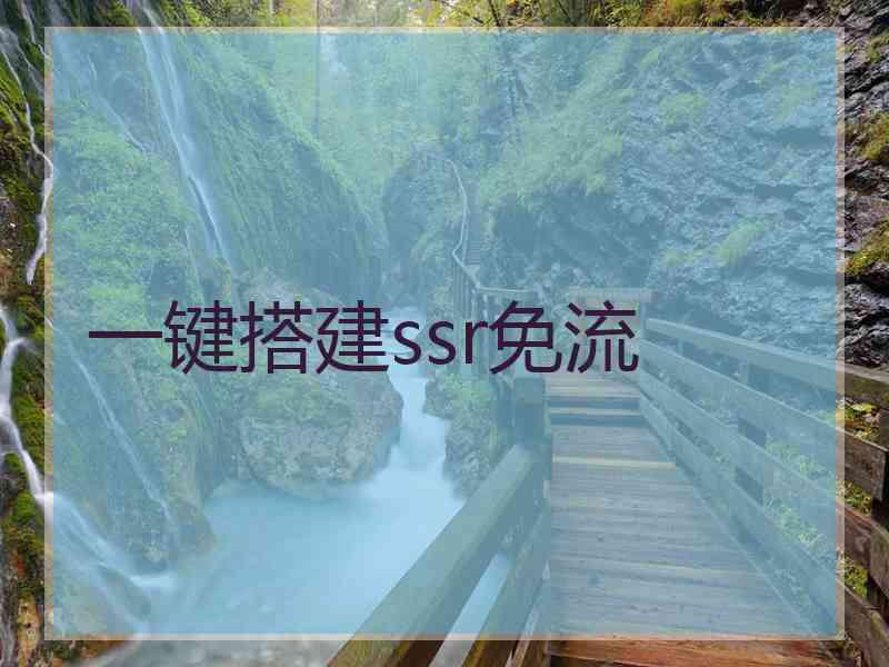 一键搭建ssr免流