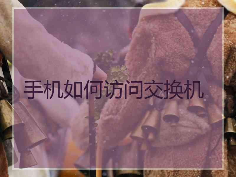 手机如何访问交换机