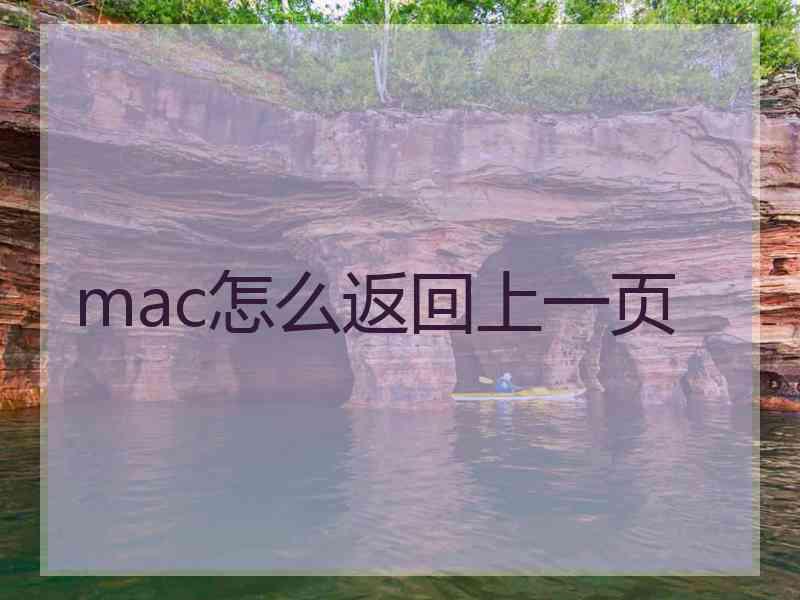 mac怎么返回上一页