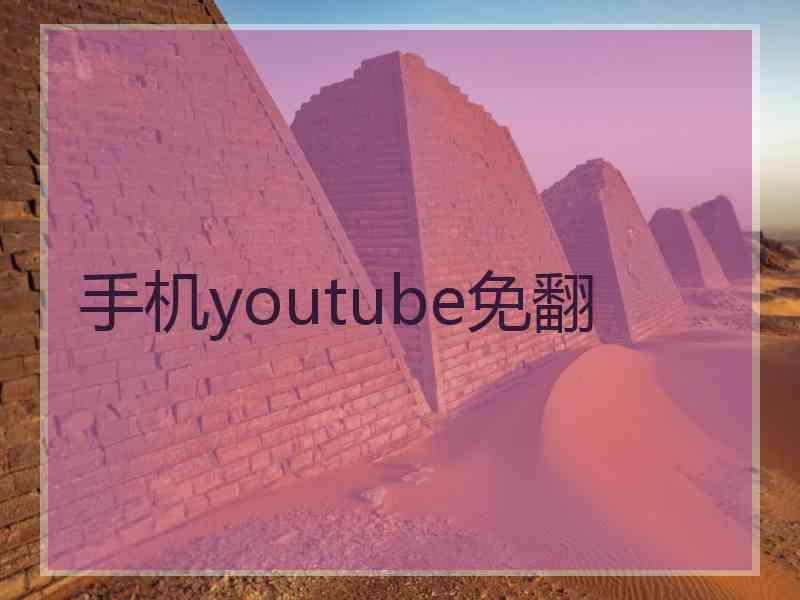 手机youtube免翻