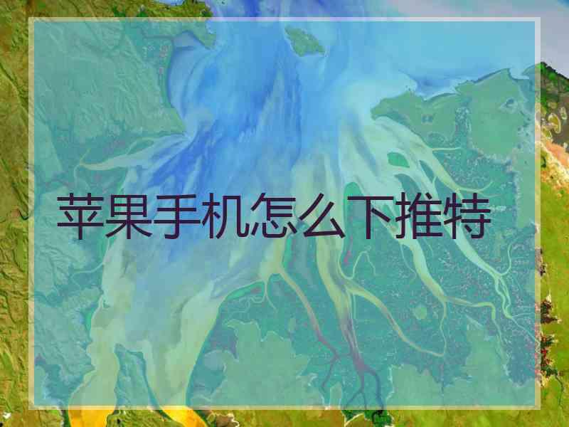 苹果手机怎么下推特