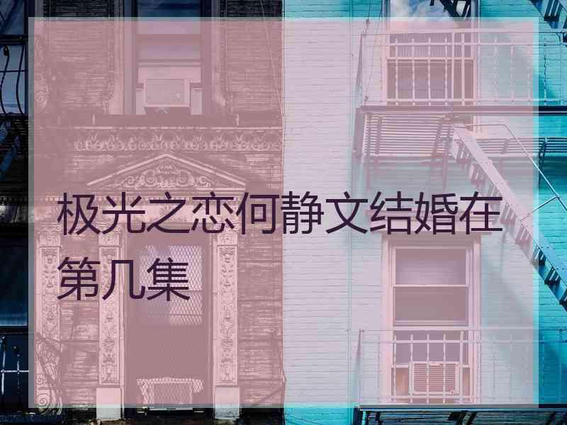 极光之恋何静文结婚在第几集
