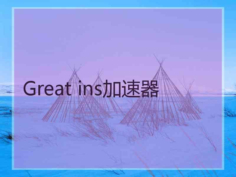 Great ins加速器