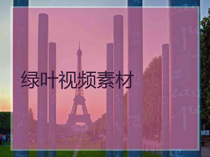 绿叶视频素材