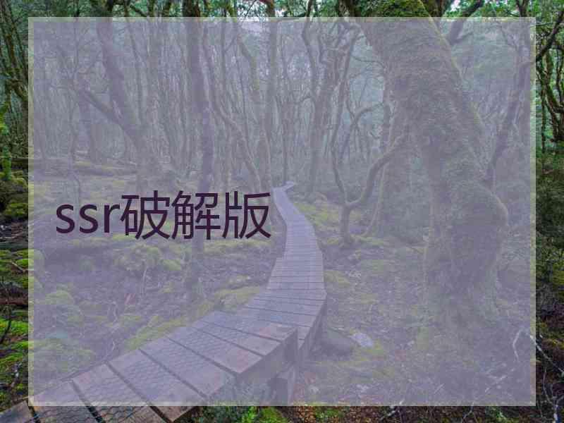 ssr破解版