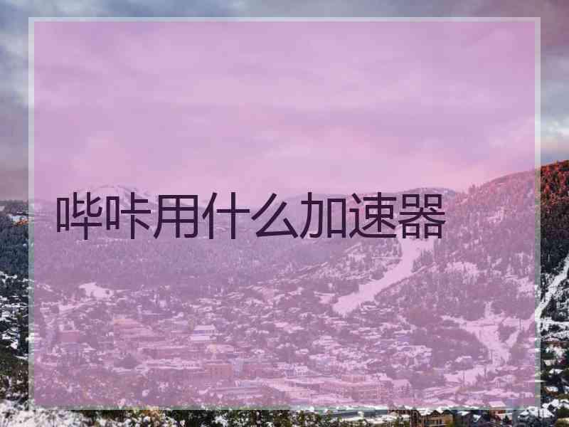 哔咔用什么加速器