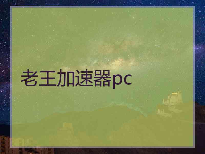 老王加速器pc