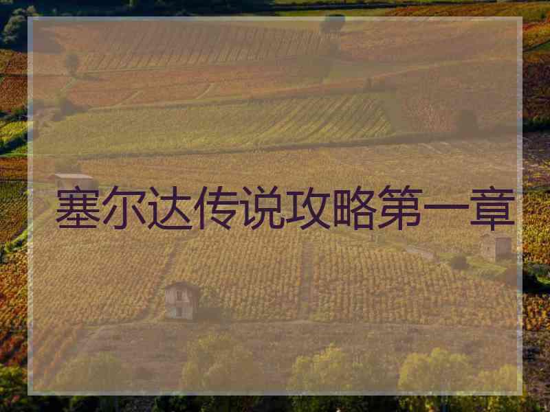 塞尔达传说攻略第一章