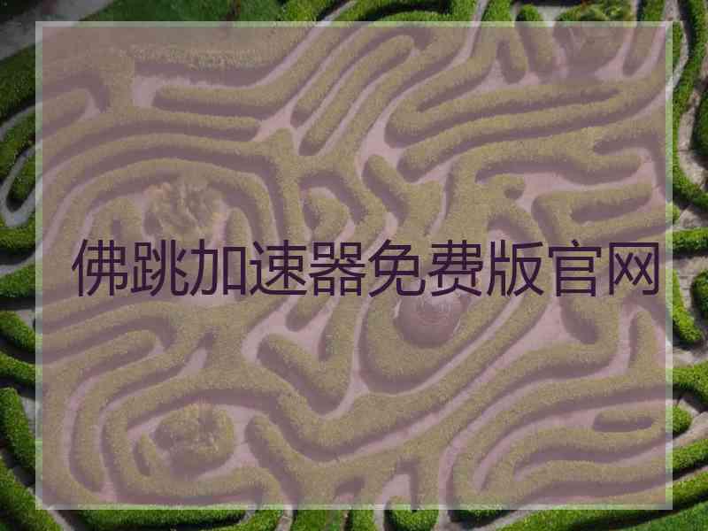 佛跳加速器免费版官网