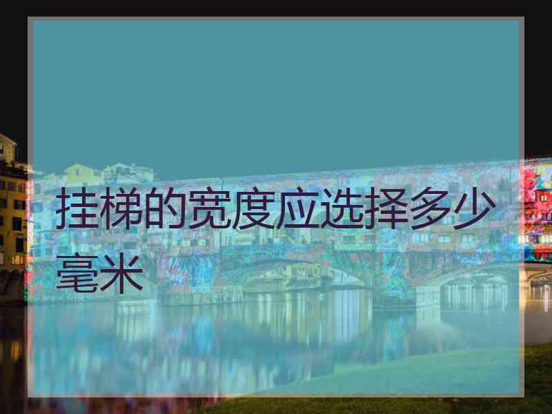挂梯的宽度应选择多少毫米
