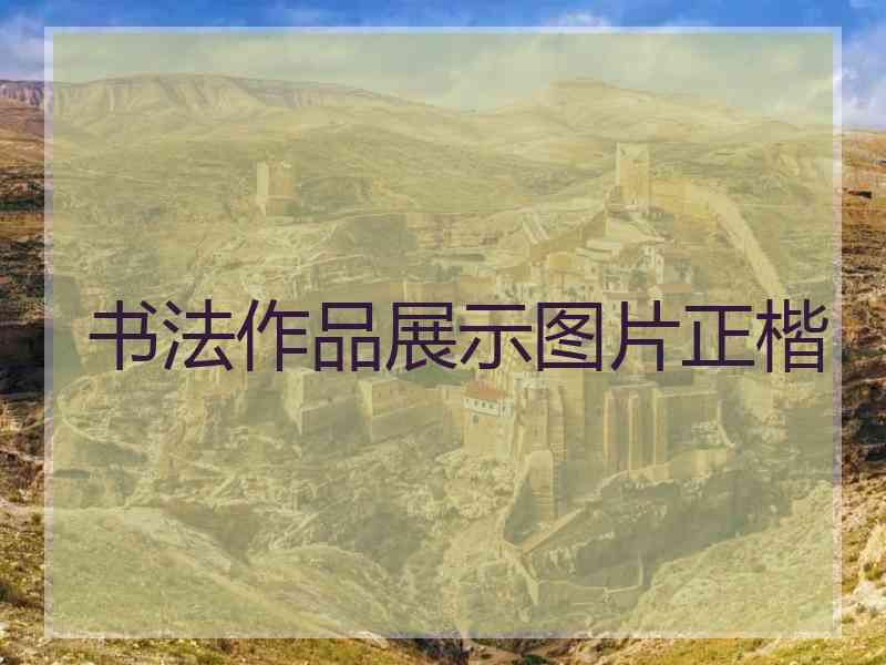 书法作品展示图片正楷