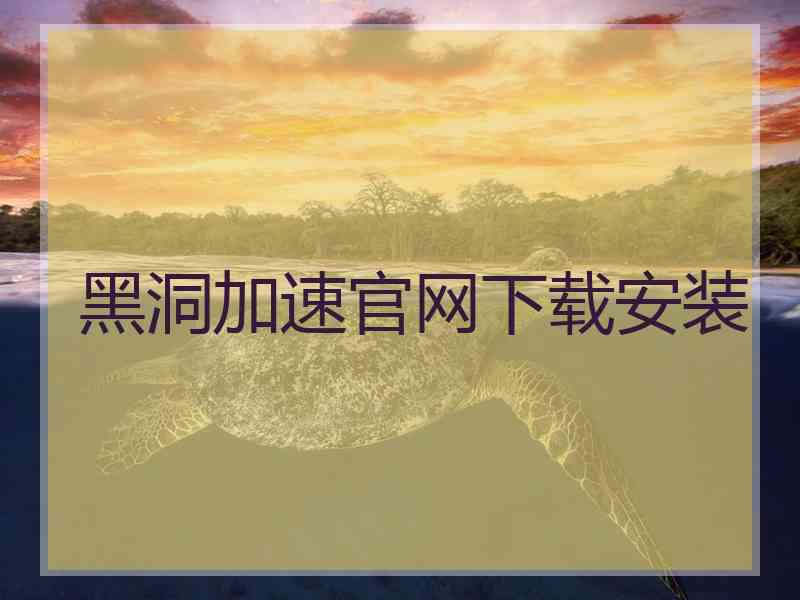 黑洞加速官网下载安装
