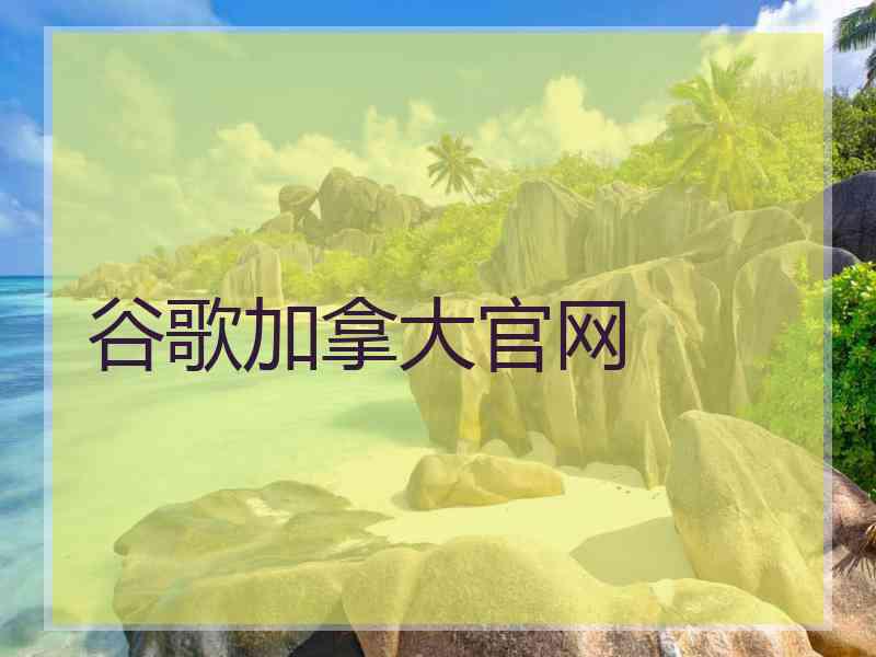 谷歌加拿大官网