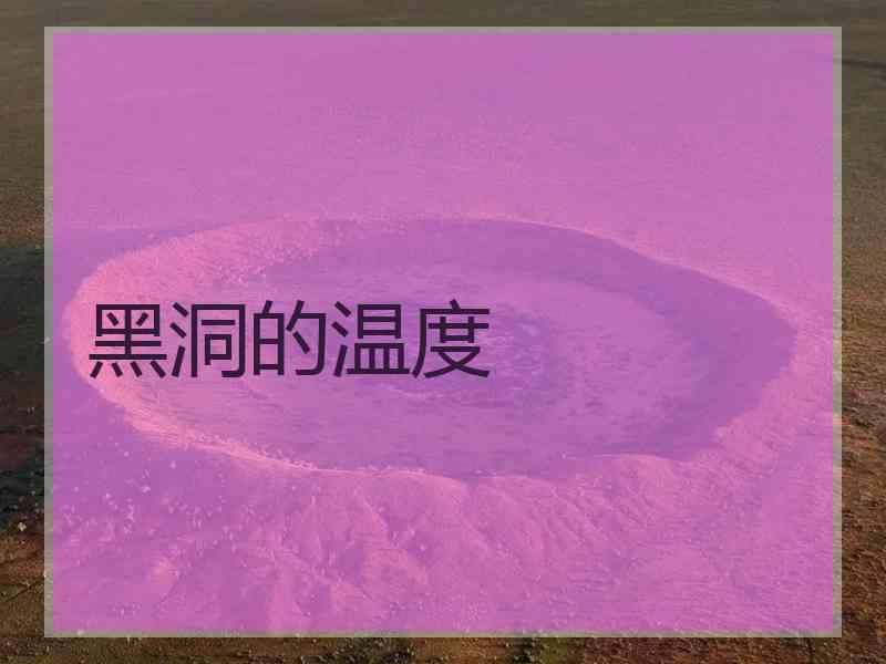 黑洞的温度