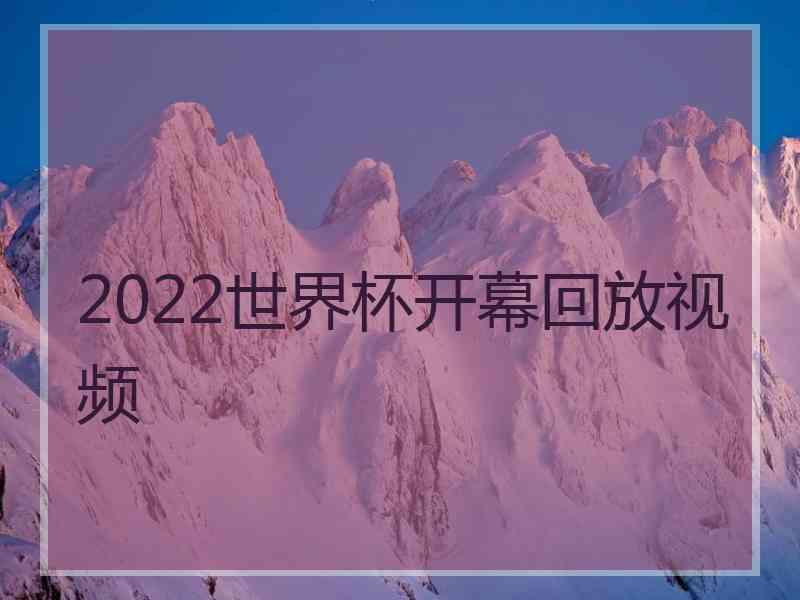 2022世界杯开幕回放视频