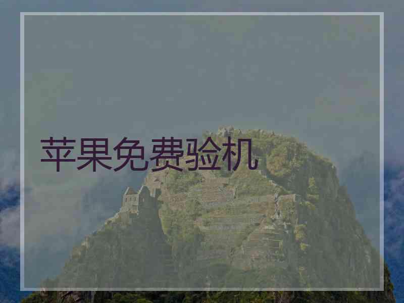 苹果免费验机