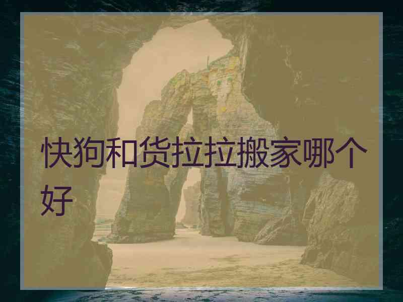 快狗和货拉拉搬家哪个好