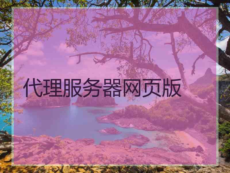 代理服务器网页版