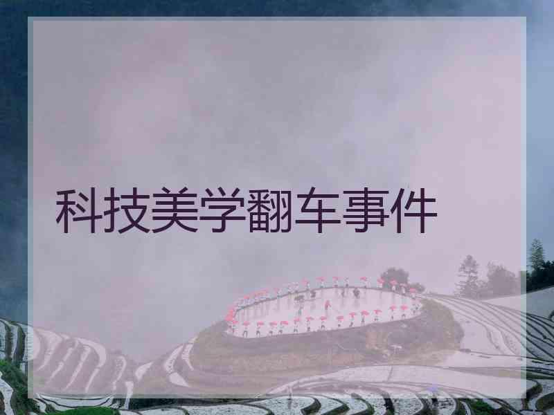 科技美学翻车事件