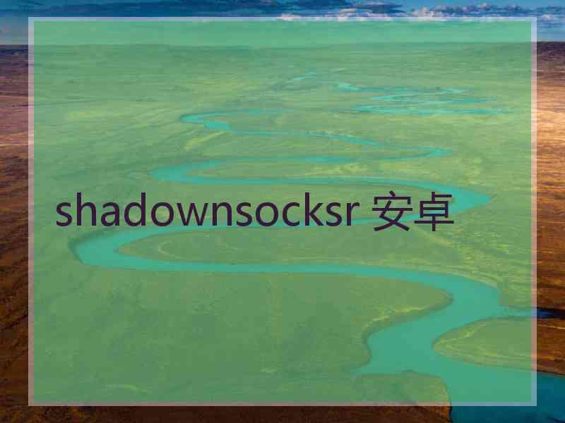 shadownsocksr 安卓