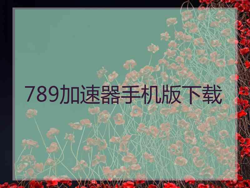 789加速器手机版下载