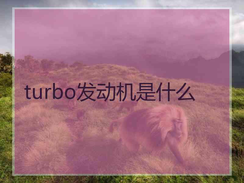 turbo发动机是什么