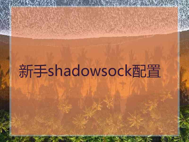 新手shadowsock配置