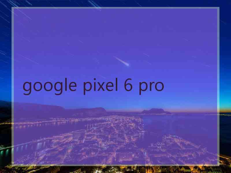 google pixel 6 pro