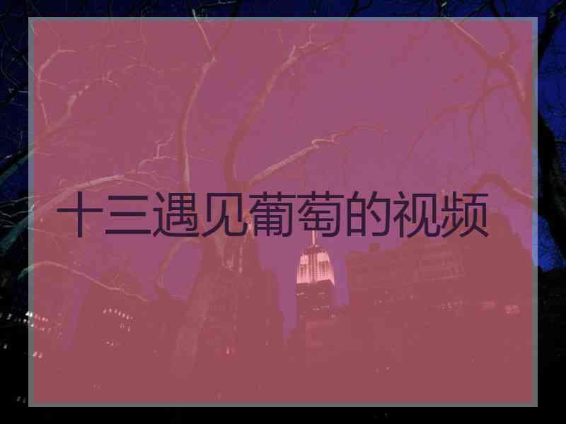 十三遇见葡萄的视频