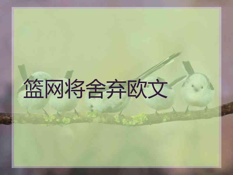 篮网将舍弃欧文