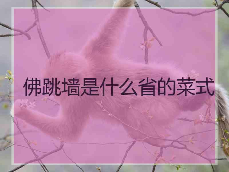 佛跳墙是什么省的菜式