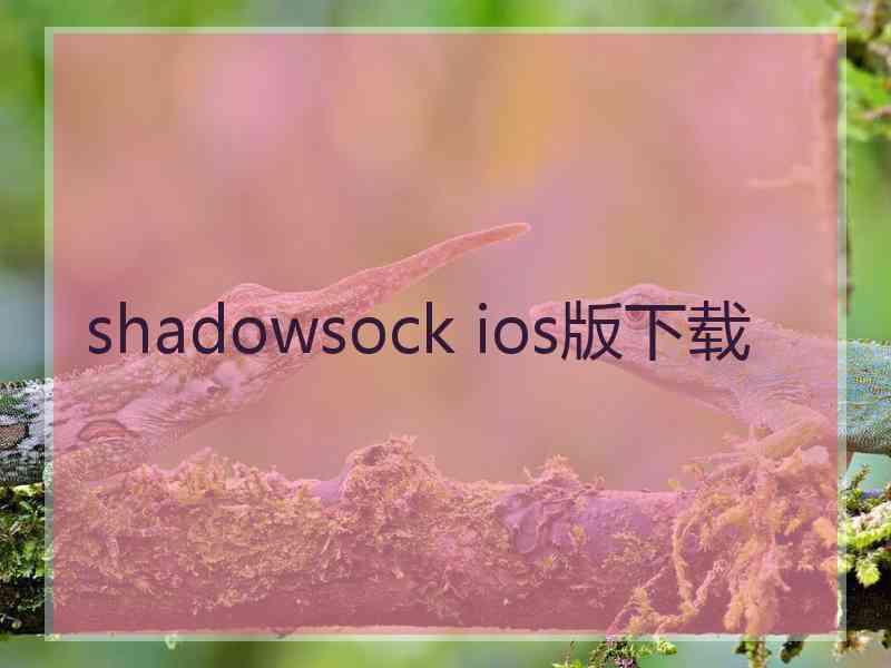 shadowsock ios版下载