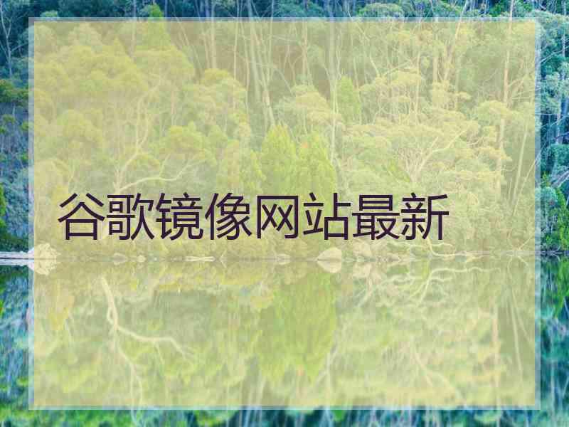 谷歌镜像网站最新